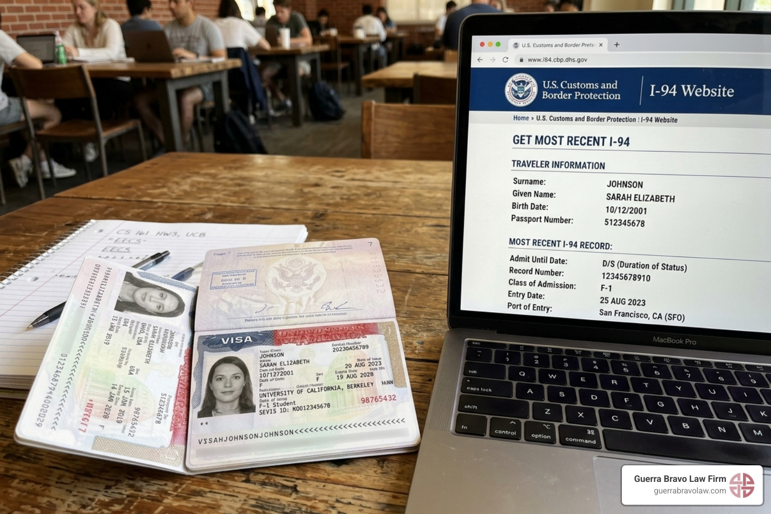 U.S. visa stamp in passport and electronic I-94 travel record - f1 visa extension U.S. visa stamp in passport and electronic I-94 travel record - f1 visa extension